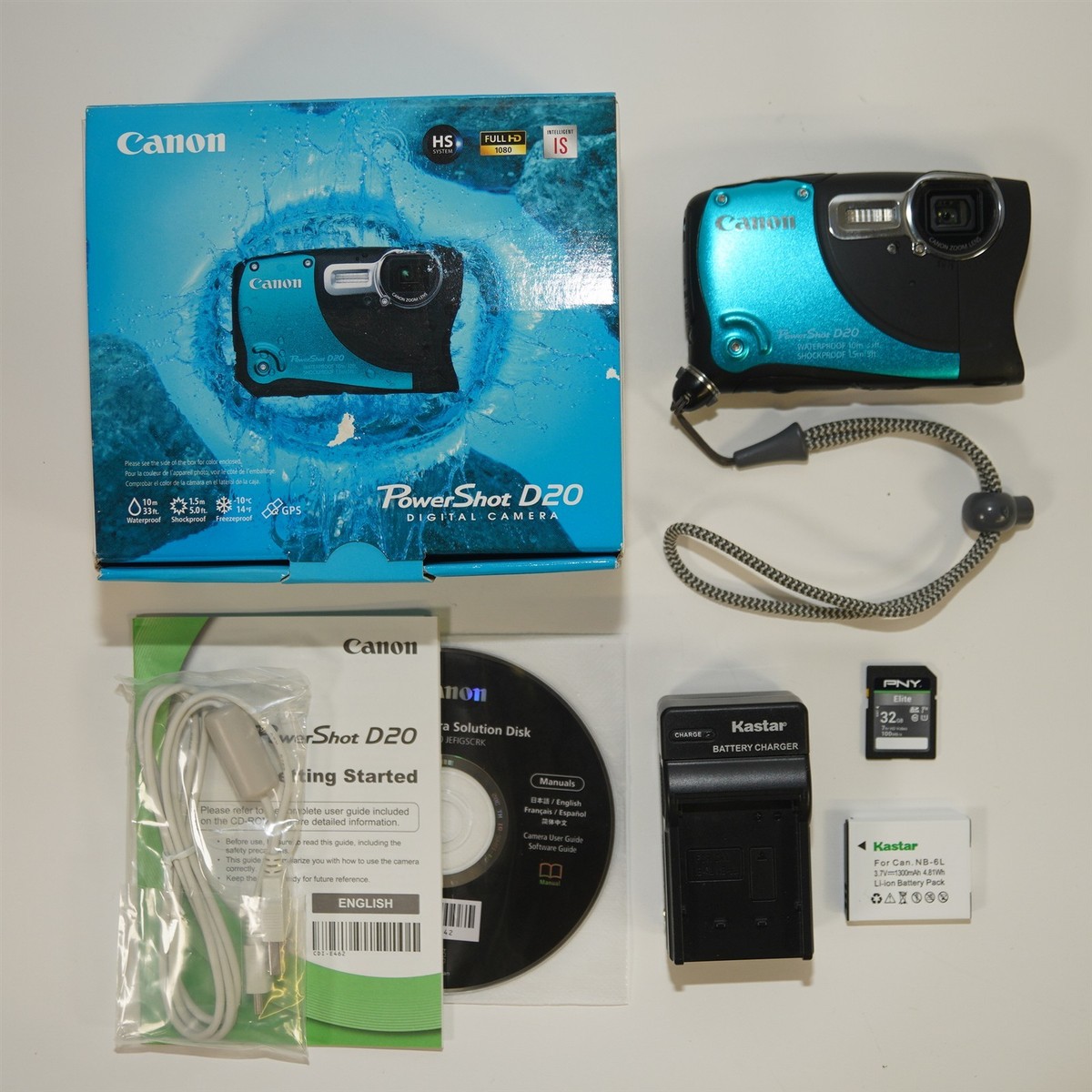 中古　Canon PowerShot D20 デジタルカメラ　充電器付き Amazon.co.jp: Canon デジタルカメラ PowerShot D20 約1210万