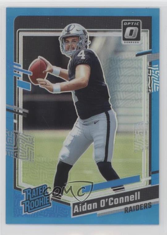 2023 Panini Donruss Optic Rated Rookie Aqua Prizm /299 Aidan O'Connell #258 19jf