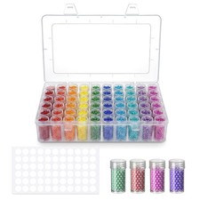 Diamond Painting Storage Containers, Bead Organizer with Snap Lid, Dust-Proof...