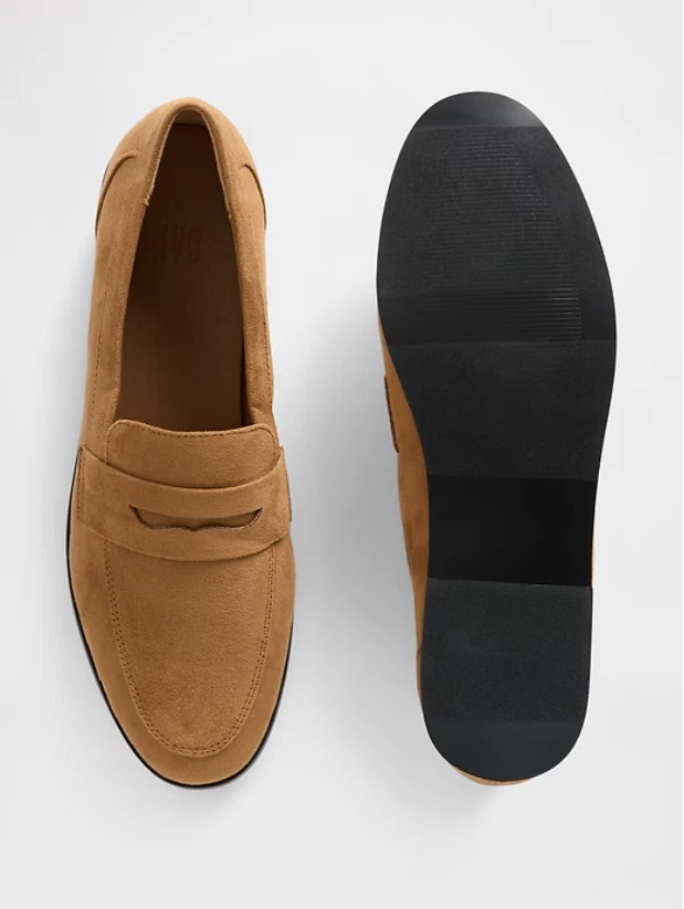 gAP SALE HOT! Vegan Suede Loafers Color Honey Brown - Image 3 of 4