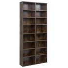 16-Cube CD Storage Rack 54" Freestanding Display Cabinet w/12 Adjustable Shelves