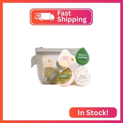 Momo's Workshop Mini Denim Makeup Sponge Set,Mini Makeup Blenders Sponge for Con