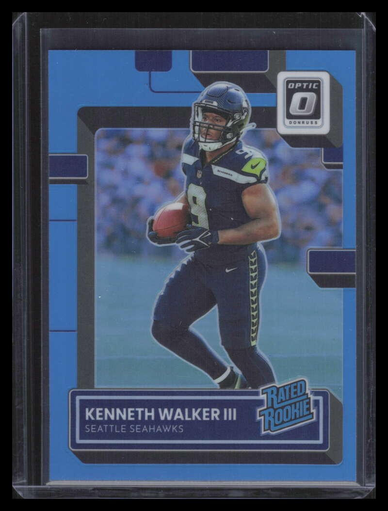 2022 Donruss Optic Aqua Refractor 218 Kenneth Walker II RR Rated Rookie 241/299