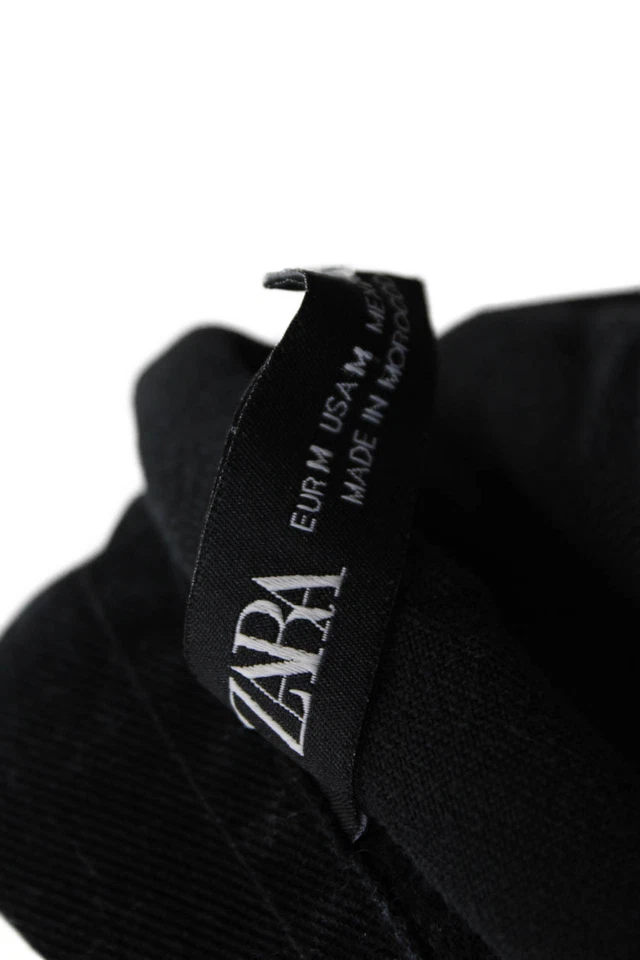 Mameluco Zara para mujer manga larga con cuello abotonado negro talla S Foto 4 de 4