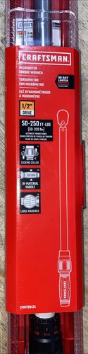 Craftsman Micrometer Torque Wrench,1/2" Drive CMMT99434 Craftsman CMMT99434 - Picture 2 of 6