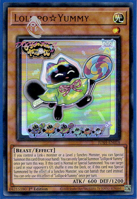 Yugioh! Lollipo Yummy JUSH-EN018 (UR) 1st Ed ''Yummy Support''