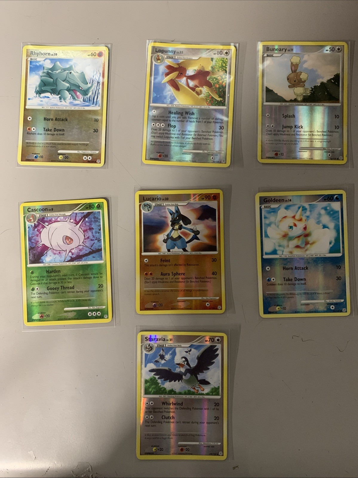 Pokemon TCG Diamond and Pearl Base Set Lot Reverse Holo Lot 2007 - 7 Card Lot