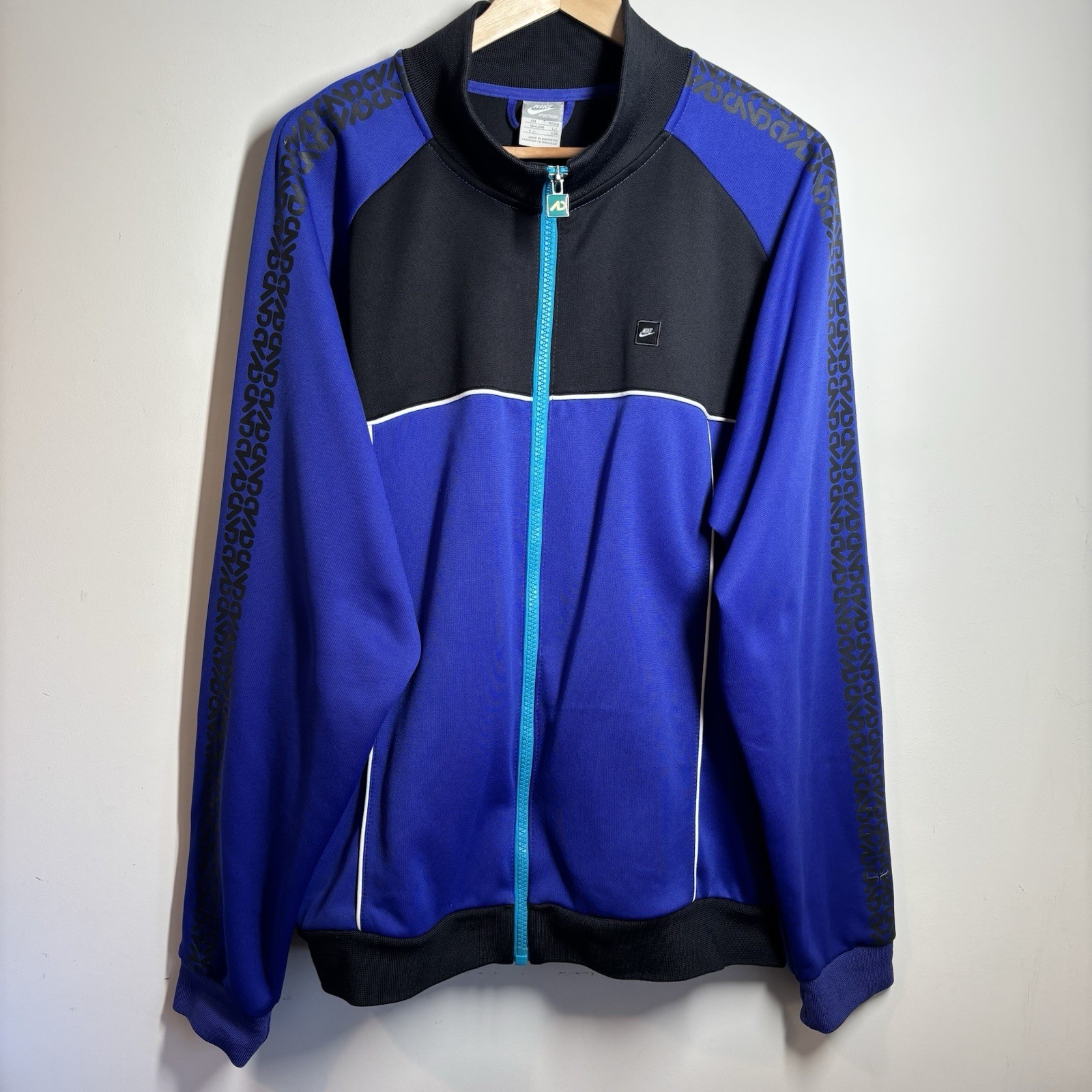SACAI X NIKE Nike Athletic Dept giacca da pista uomo blu e nera full zip taglia XXL