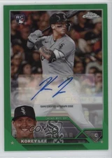 2023 Topps Chrome Update Green Refractor /99 Korey Lee #AC-KL Rookie Auto RC