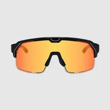 Chamelo Music Shield Sports Smart Glasses MATTE BLACK FIRE LENS