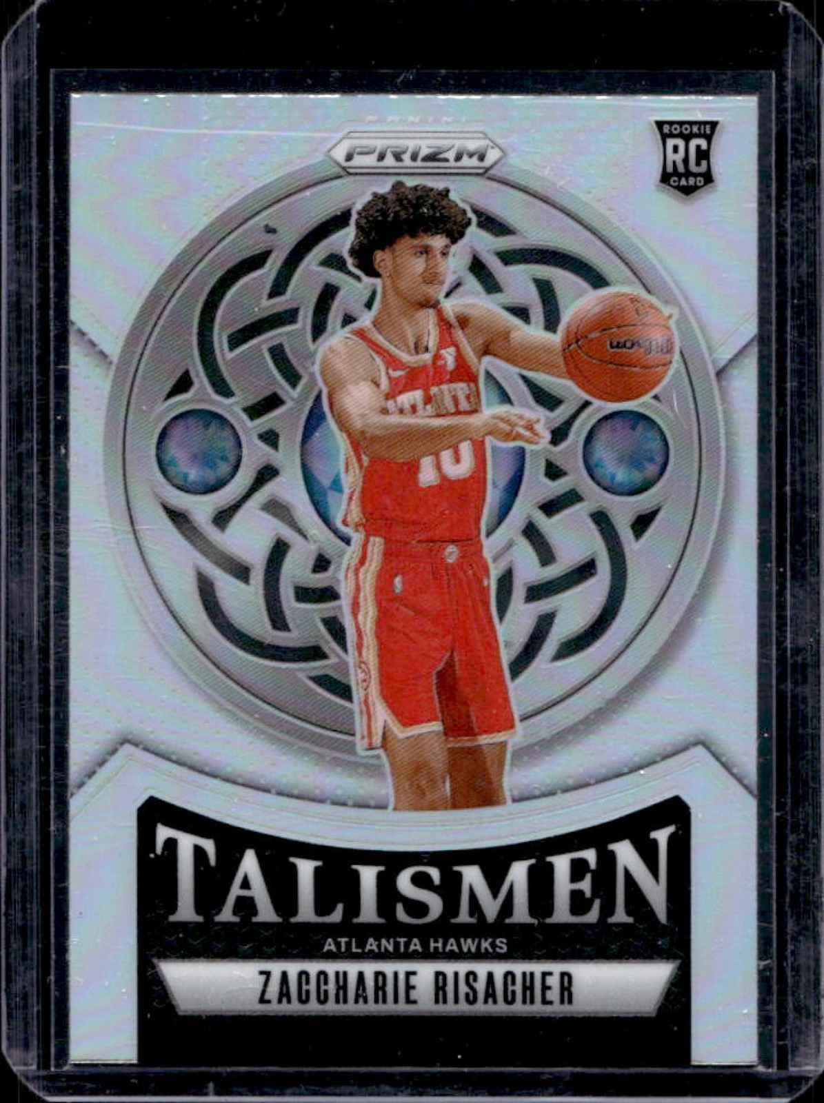 2024-25 Panini Prizm Zaccharie Risacher Talismen RC Silver Rookie #8 Hawks