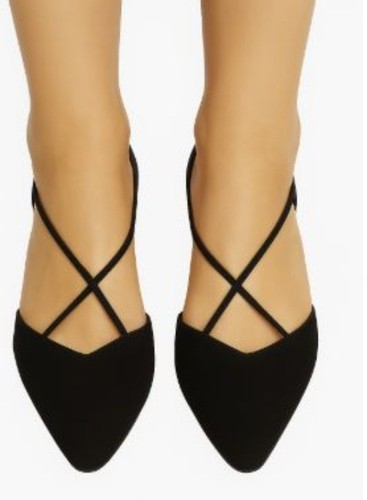 Stuart Weitzman 5B Black Suede Heels Womens Size 5 Elegant Square Toe Straps - Picture 9 of 10