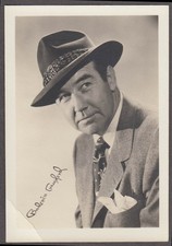 Broderick Crawford fan club photo 1950s facsimile autograph