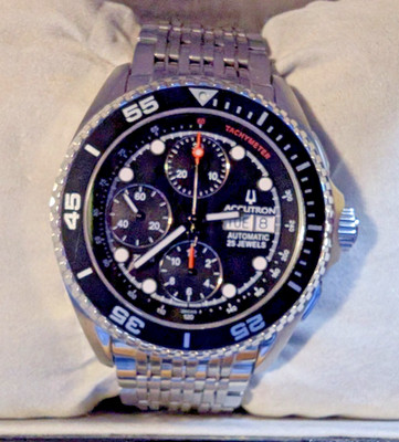 RARE Bulova Accutron VX-200 28C05, Automatic Chronograph, 43mm 7  ETA 7750