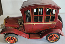 Vintage 1950's Rosko B/O Grand-Pa Car Tin Litho Battery Operated Japan
