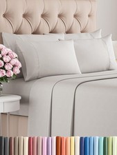 King Sheets Set 6 Piece - Includes 4 Pillowcases - Bed Sheets King Size - Sof...