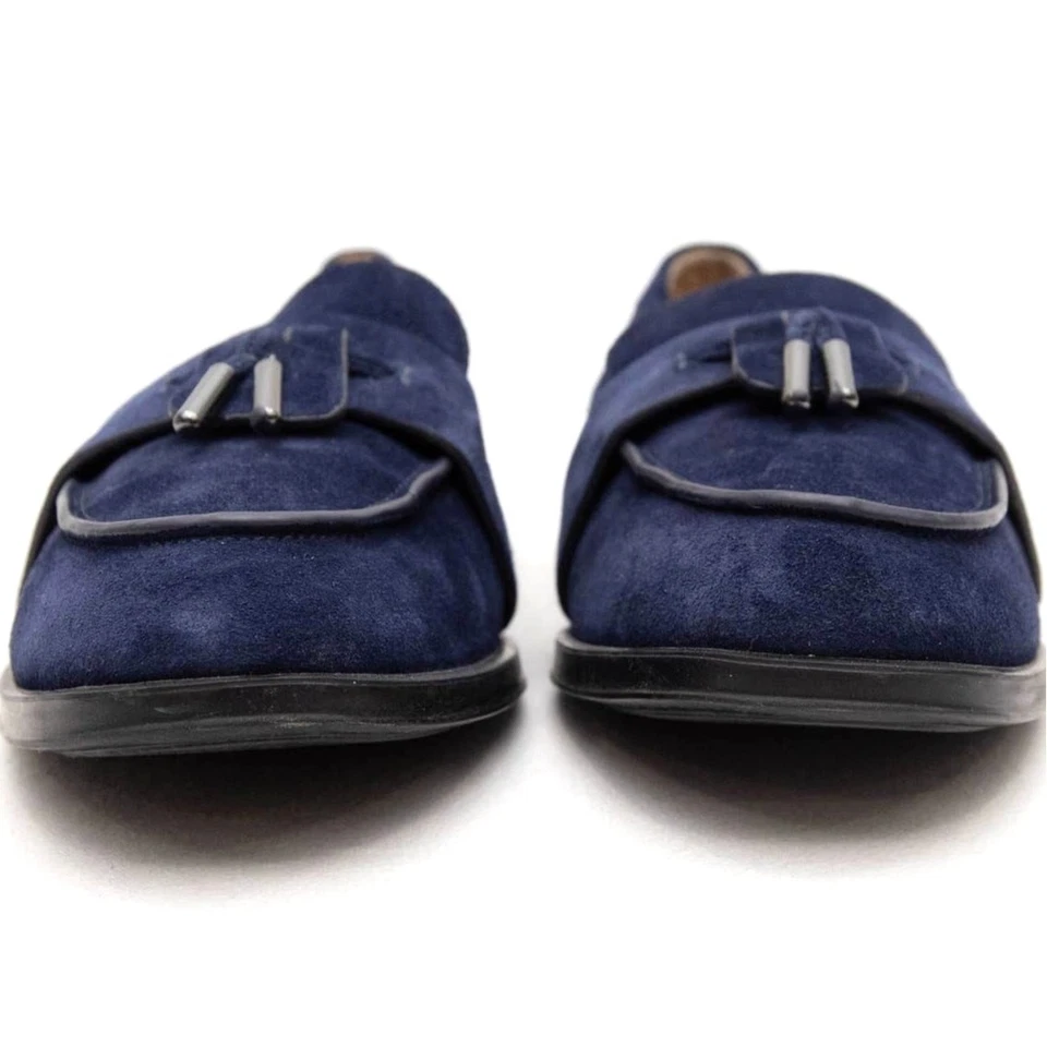 Mocasines planos de gamuza Via Spiga Amica en azul talla 6,5 Foto 3 de 4
