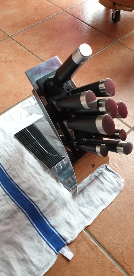 WMF Materia Sieger Design komplett Messer Block Besteck + Steakmesser Gebraucht - Bild 3 von 4