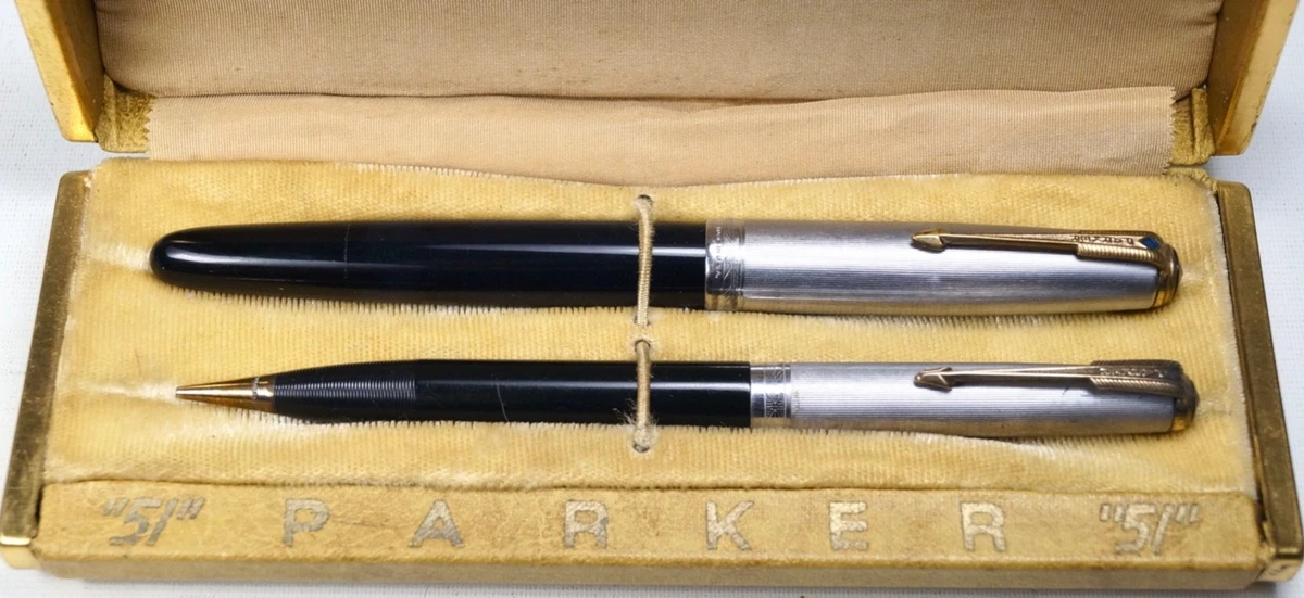 Parker Gold, 14K Nib Sterling Silver Collectible Fountain Pens for