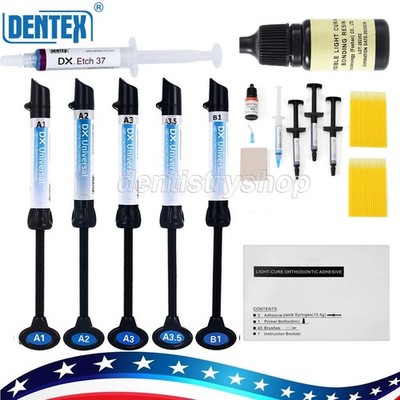 Dental Light Cure Resin Dentin Enamel / Visible Adhesive/ 37% Acid Etching Gel