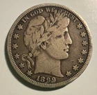 1899 O Barber Half Dollar Silver 50c - VG to Fine Details - Lower Mintage Year