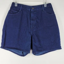 Gitano Jeans Women's Navy Denim High Rise Shorts Size 12 5 Pocket Mom Jeans
