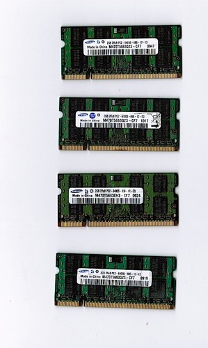 4 x 2 GB (8 GB) SAMSUNG PC2-6400S Sodimm RAM (memoria DDR2 para computadora portátil) 800 Mhz