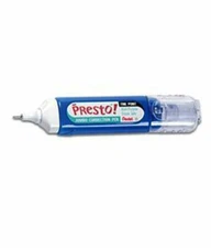 Pentel Presto Jumbo Size, FIne Point Metal Tip,  Correction Pen - Carded, #05747