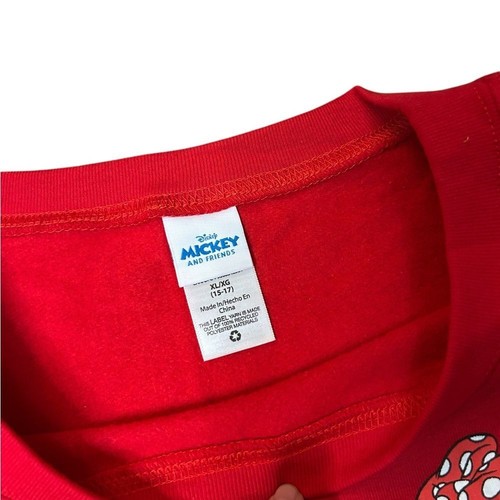 Mickey and Friends Youth XL (15-17) red sweatshirt - Picture 2 of 9