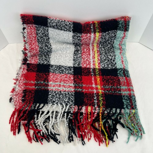 American Eagle Scarf Lot Of 2 Plaid Red White Brown NWT - Picture 4 of 7