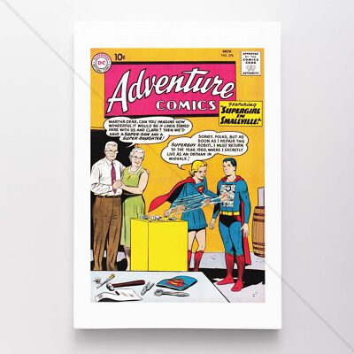 Superman Poster Canvas Comic Book Cover Art DC Print #65341