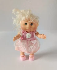 Vintage 1996 Cabbage Patch Kids Mini Doll - Pink Dress 4.5"