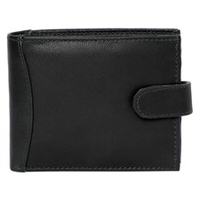 Gents Real Leather Wallet RFID SAFE Contactless Card Blocking ID Protection 340