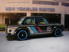 2020 CAR MEET Design BMW 2002 metallic black; blue rim j5 LOOSE Hot Wheels