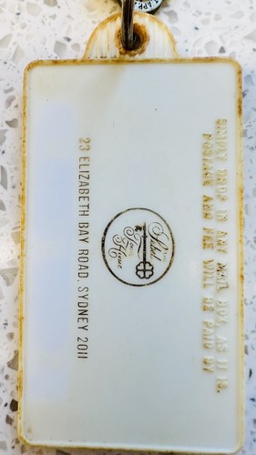 The Sebel Town House Hotel Elizabeth Bay Rd Sydney Australia Hotel Room Key - Picture 2 of 5