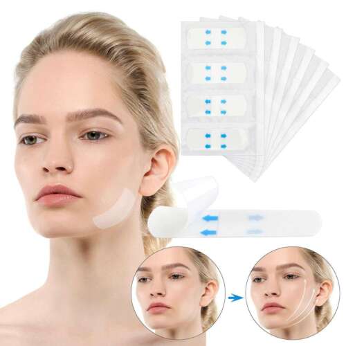 80 Pezzi Cerotti Antirughe Istantaneo Viso Collo Occhi Lifting Viso Nastro a V - Foto 2 di 10