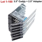 Lot 3.5" HDD Caddy Tray 2.5" Adapter For DELL PowerEdge R240 R340 R440 R540 R640