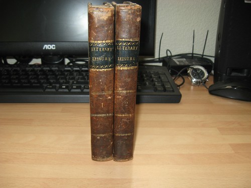 1802 Literary Leisure or Solomon Saunter Esq 1st Hewson Clarke bindings 2 vols - Picture 1 of 10