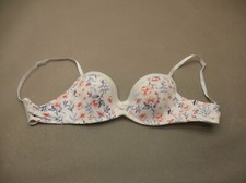 34C Laura Ashley Womens Floral Mesh Lined Underwire Back Closure Demi Bra 2J
