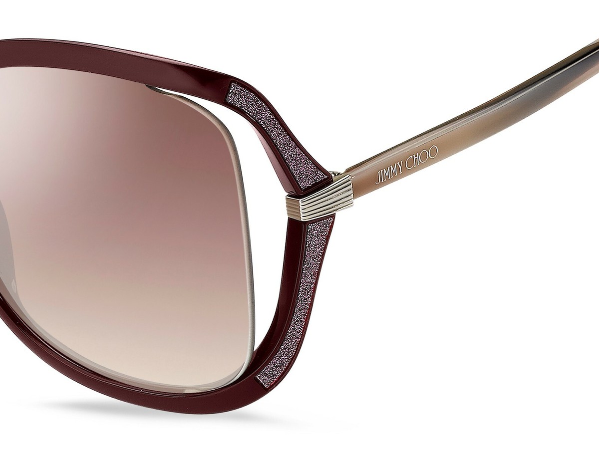 Jimmy Choo Tilda Sunglasses JIMMY CHOO TILDA - Burgundy & Glitter Detail Sunglasses NWT  main image 3