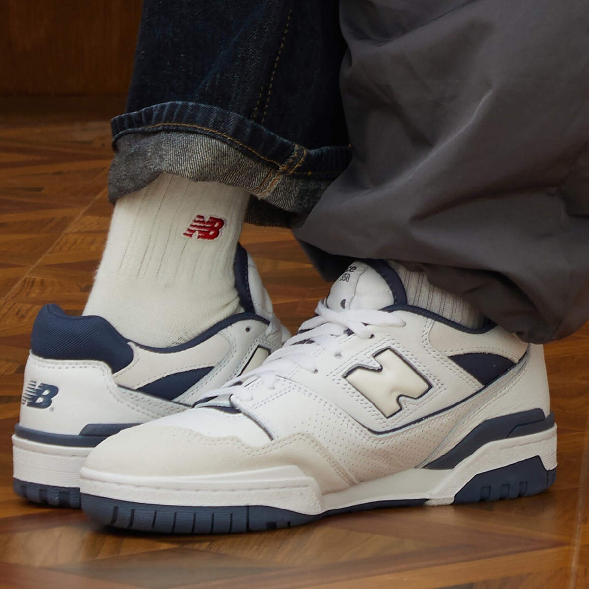 New Balance 550 Low White Vintage Indigo - BB550STG - Mens SIZE 11 New Balance 550  main image 4
