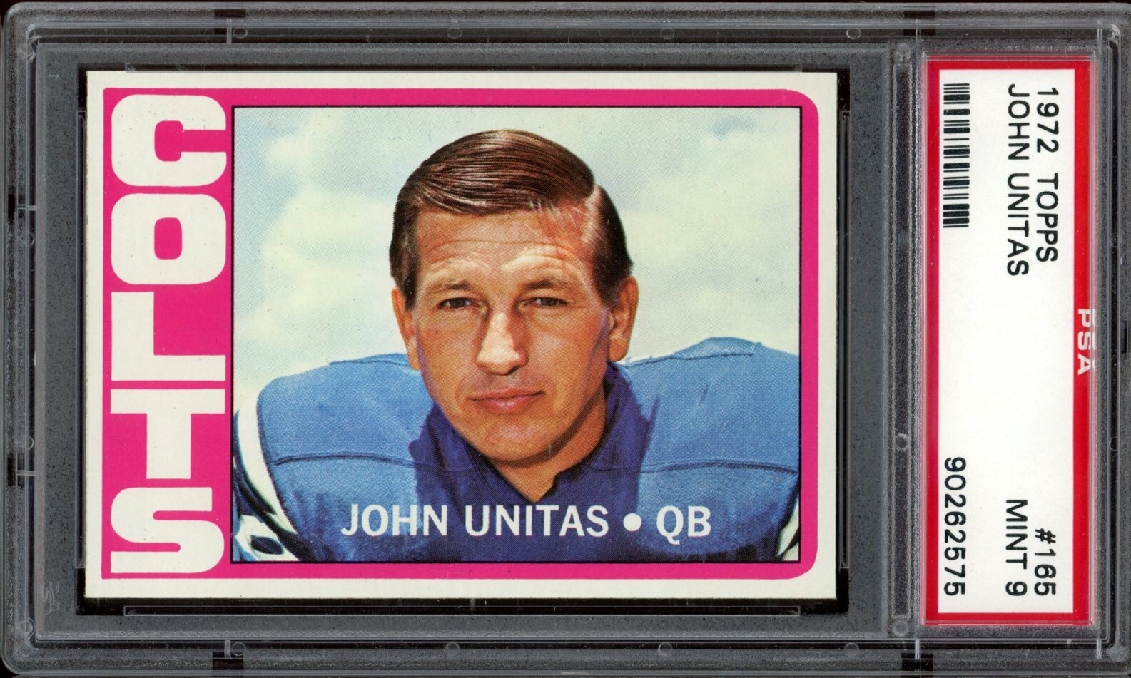 1972 Topps Football #165 John Unitas PSA 9