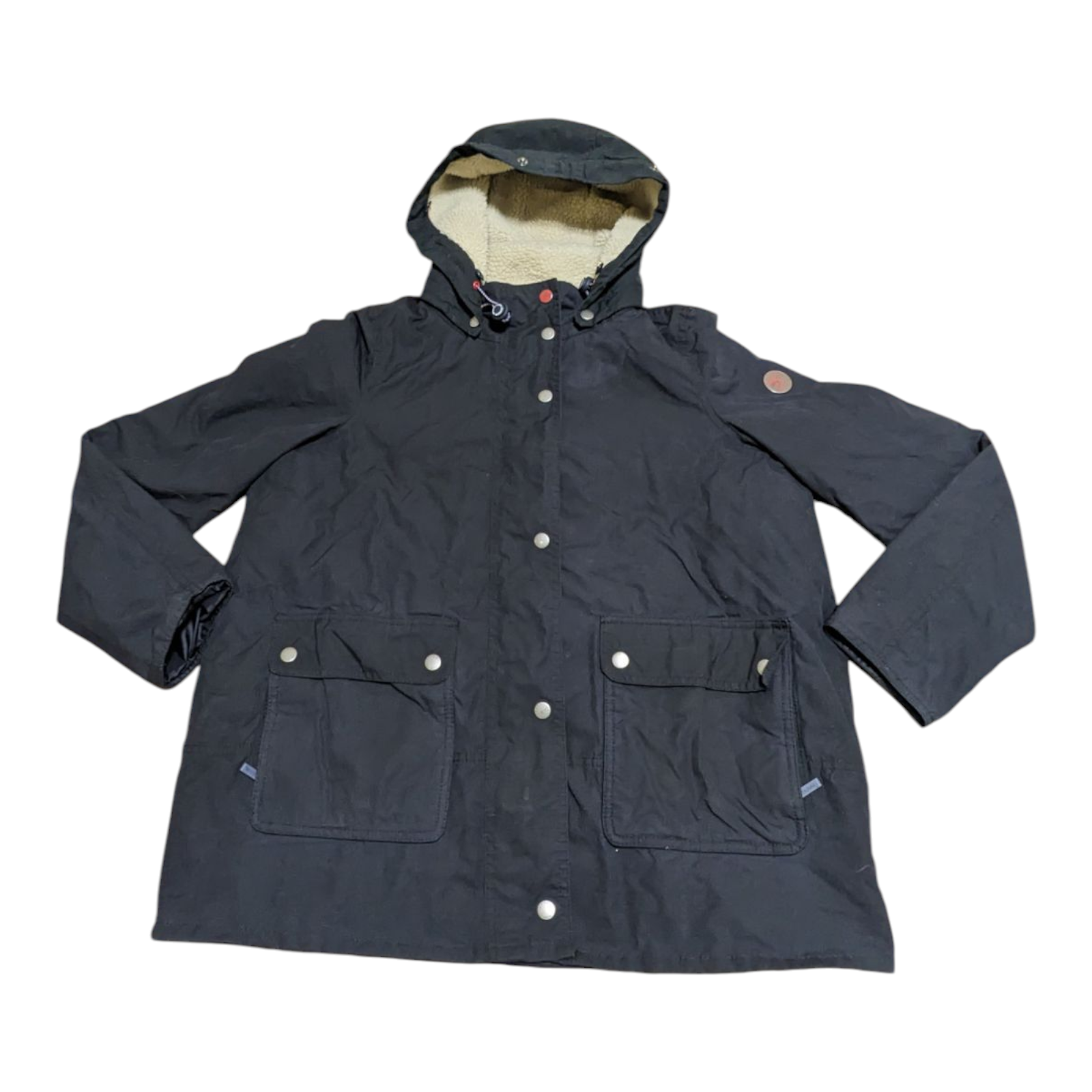 Barbour South Shields Womens Crevasse Waxed Jacket Black Size US 12