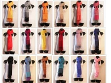 Solid Color Pashmina Paisley Floral Silk Wool Scarf Wrap Shawl Soft Classic