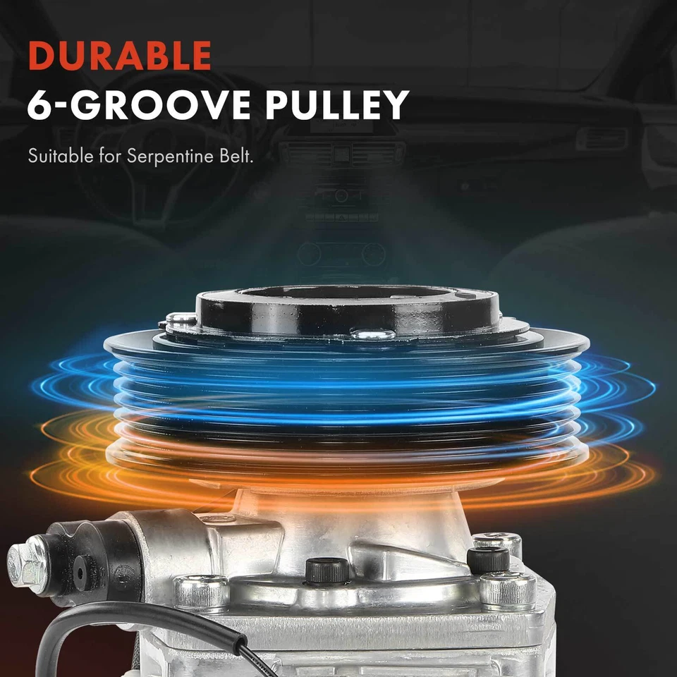 1x Compresor de aire acondicionado con embrague para Suzuki SX4 / SX4 Crossover con ranura de 6 poleas Foto 4 de 4