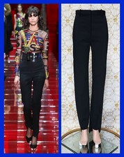 F/W15 Look #48 VERSACE BLACK CLASSIC WOOL PANTS size 38 - 4