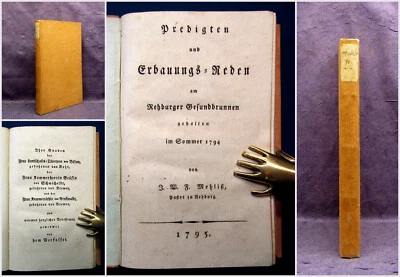 Mehlitz Predigten u Erbauungs-Reden am Rehburger Gesundbrunnen 1795 Theologie mb - Bild 1 von 4