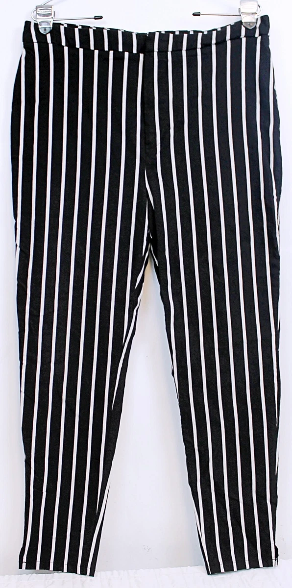 Black and white sales striped pants forever 21