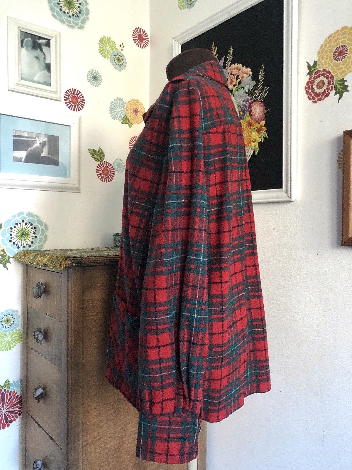 Vintage 49er Shirt : Vintage Pendleton 49er Shirt Jacket, 50s Red &amp; Green …