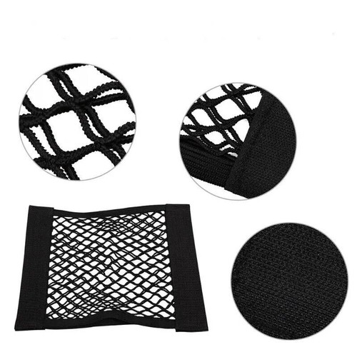19.7x9.8" Trunk Cargo Seat Mesh Storage Elastic String Net Organizer Pouch Bag - Picture 8 of 13